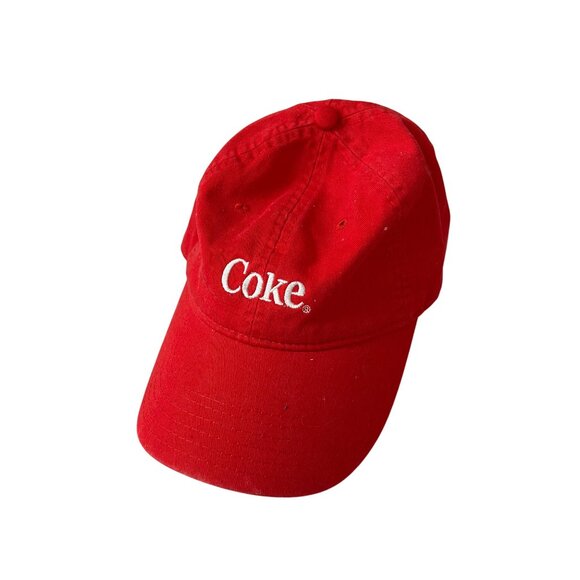 Coke Red Baseball Cap With Embroidered Logo Soda Hat - Picture 2 of 3